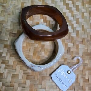 Piper K Set of 2 Acrylic Bangles